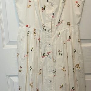 ANTONIO MELANI Ivory Floral Button-Front Dress